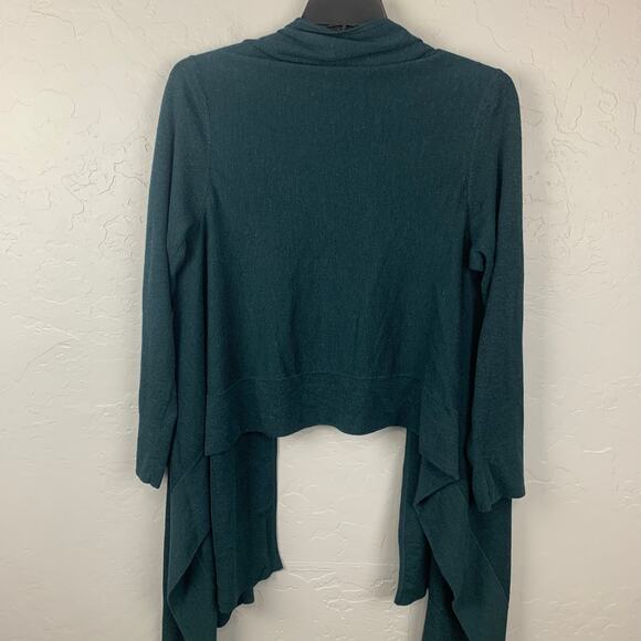 Double D Ranch Linen Cardigan Womens Medium Green Long Sleeve Sweater - Picture 2 of 6
